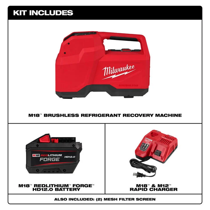 Milwaukee M18 Brushless Refrigerant Recovery Machine Kit - Image 2
