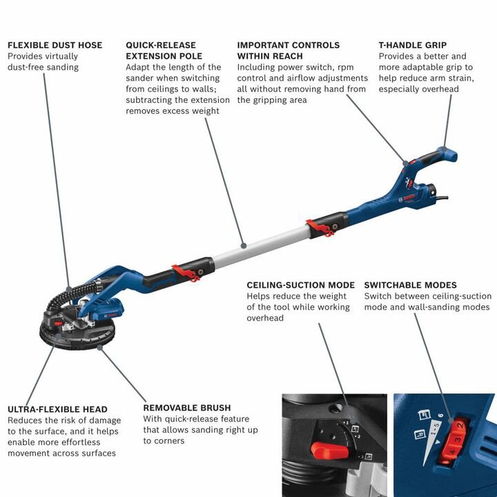 Bosch 9 in Drywall Sander Kit - Image 2