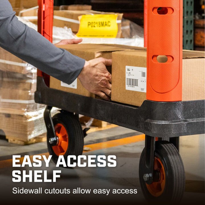 Crescent RAILWORKS Utility Cart with 8 Inch Casters and Lockable Security Panel - Image 5
