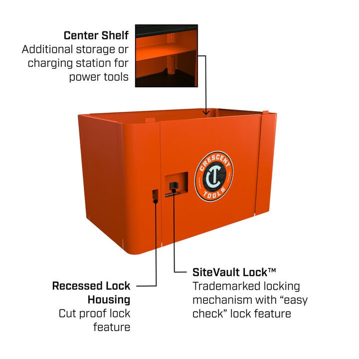 Crescent RAILWORKS Single Door Steel Security Panel Lockable Storage - Image 2