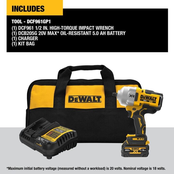 DEWALT 20V 1/2 HIGH TORQUE IMPACT WRENCH - Image 2
