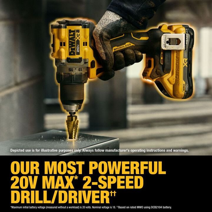 DEWALT 20V MAX XR Brushless Cordless 1/2 Inch Drill/Driver Kit With POWERPACK Batteries - Image 5