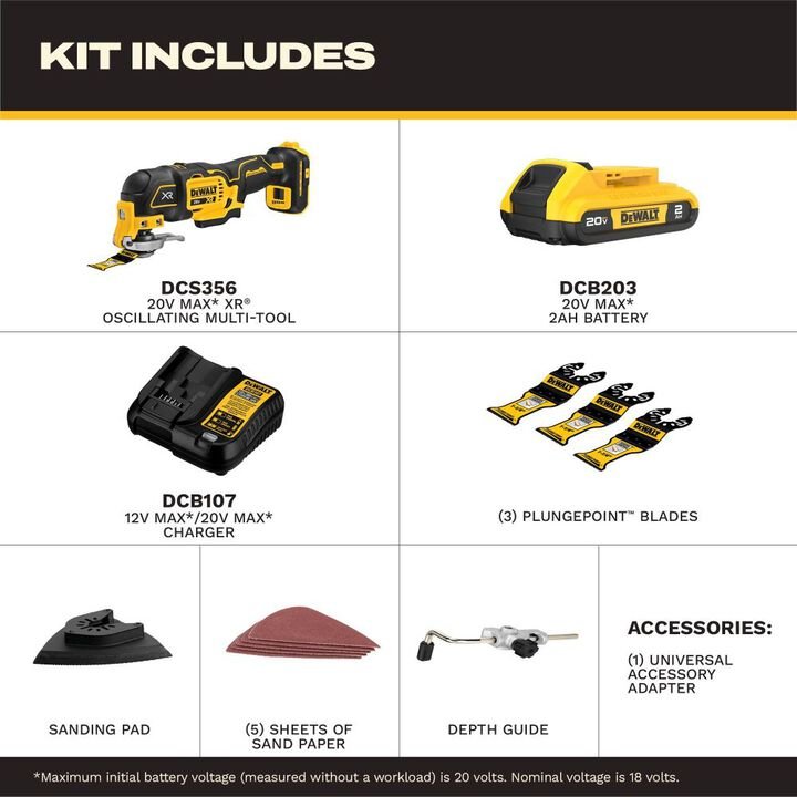 DEWALT XR 20V Max Oscillating Multi Tool 33 Pieces Kit - Image 3