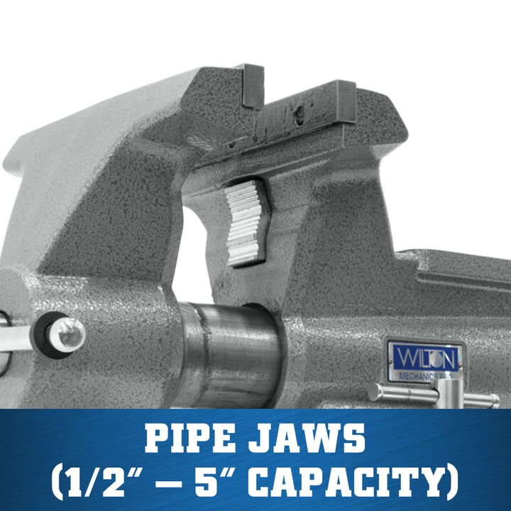 Wilton Mechanics Pro Vise 10 Jaw Width 12in Jaw Opening 360 Swivel Base - Image 3
