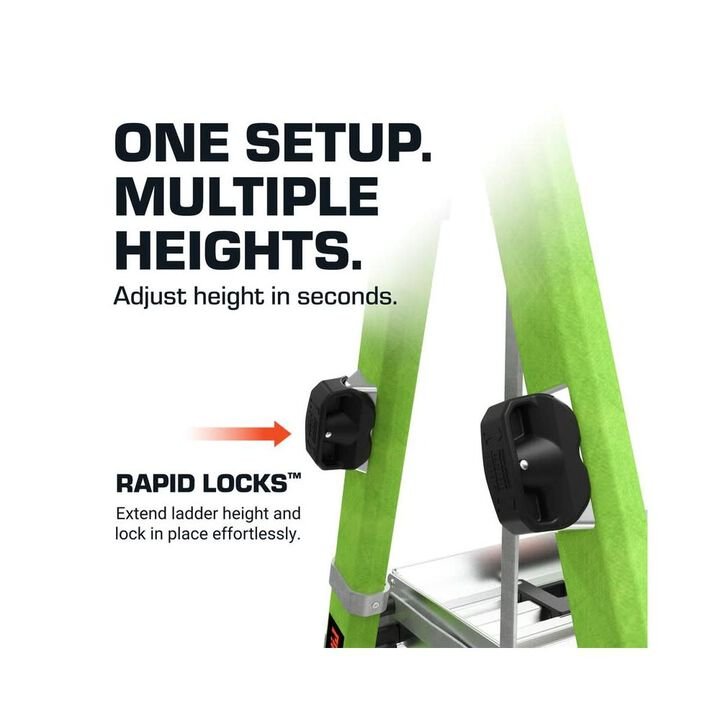 Little Giant Safety Adjustable Fortress 3-6 Ft Standard Grade ANSI IAA Step Ladder - Image 3
