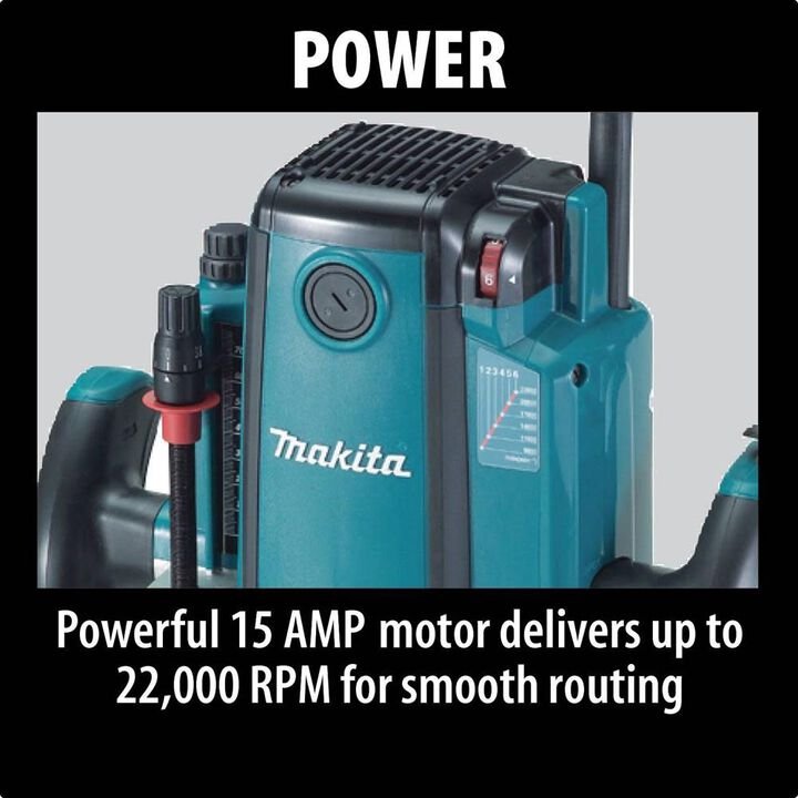Makita 3-1/4 HP Plunge Router with Variable Speed - Image 2