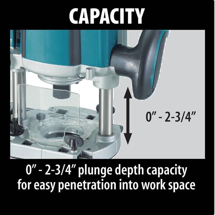 Makita 3-1/4 HP Plunge Router with Variable Speed - Image 5