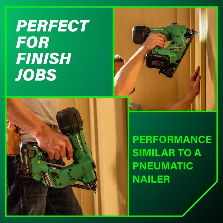 Metabo HPT 18V MultiVolt Brushless 15-Gauge Angled Finish Nailer 2 Ah Kit - Image 4