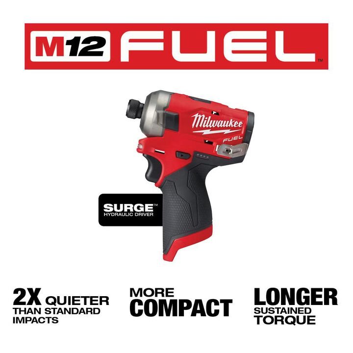 Milwaukee M12 FUEL SURGE 1/4 in. Hex Hydraulic Driver (Bare Tool) - Image 4