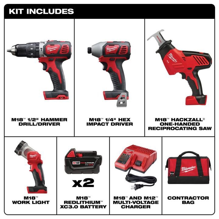 Milwaukee M18 4-Piece Combo Kit - Image 2