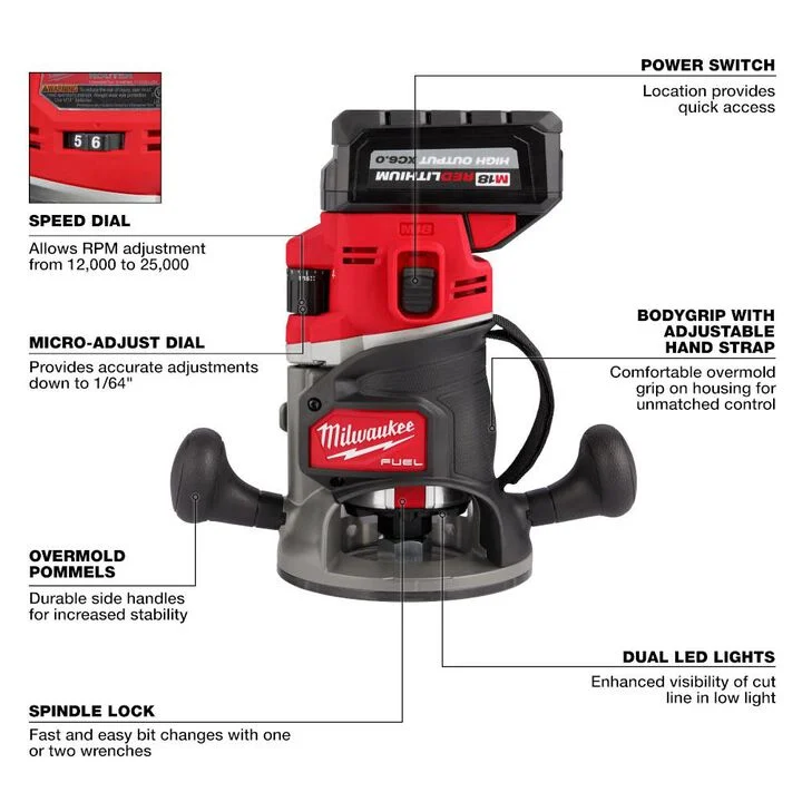 Milwaukee M18 FUEL 1/2 in Router Kit - Image 4