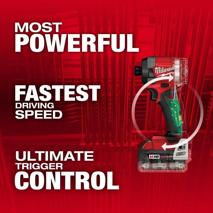 Milwaukee M18 FUEL 1/4inch Hex Impact Driver Kit - Image 2