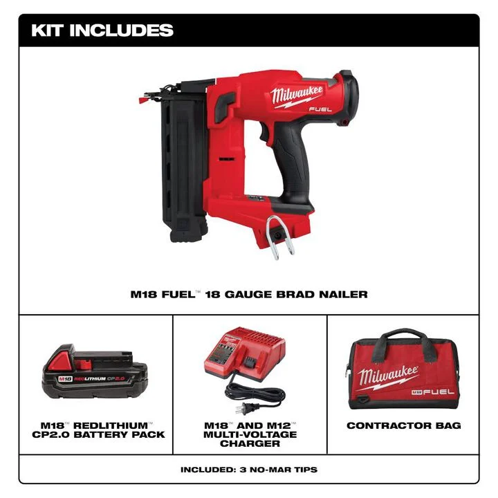 Milwaukee M18 FUEL 18 Gauge Brad Nailer Kit - Image 2