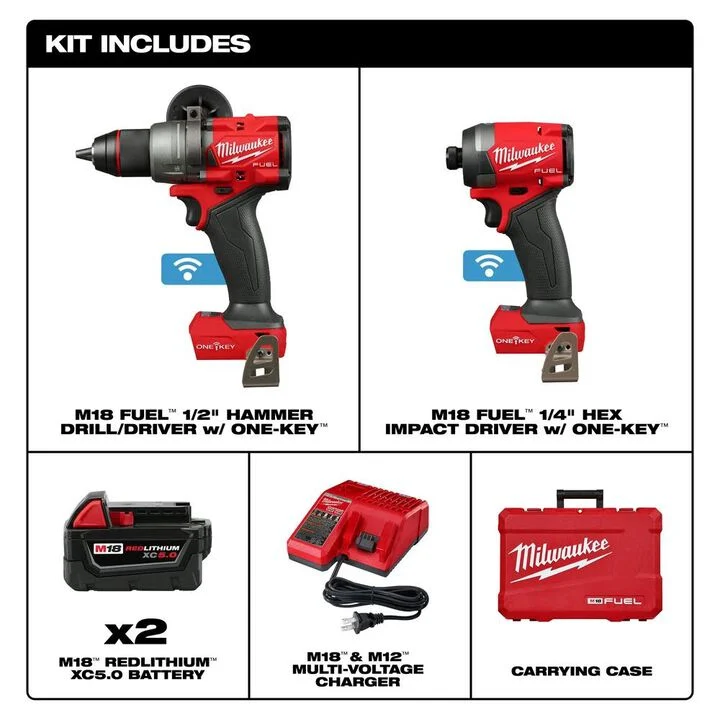 Milwaukee M18 FUEL 2 Tool Combo Kit with ONE-KEY - Image 3
