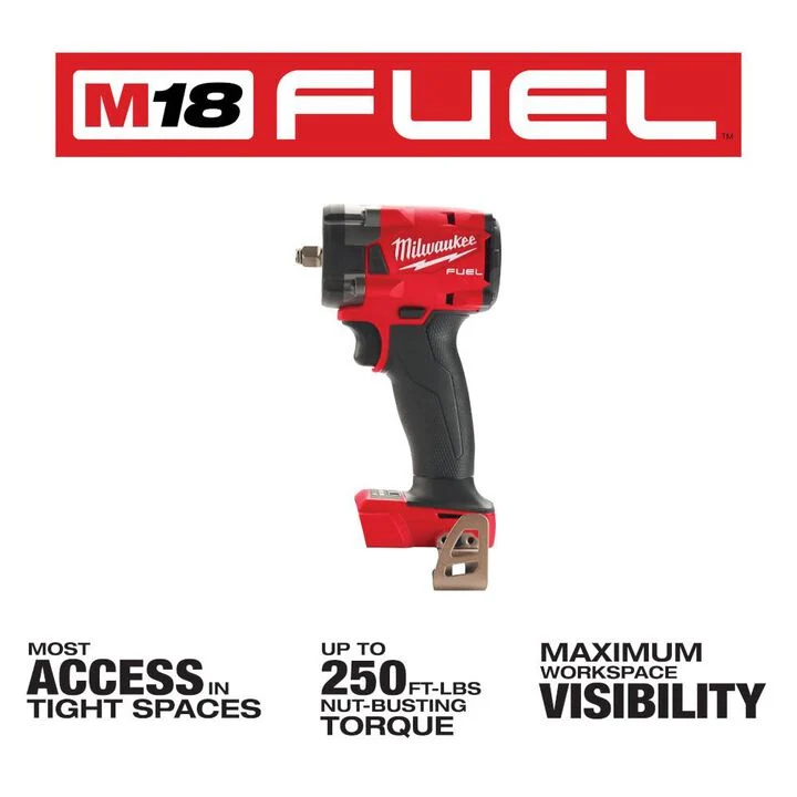 Milwaukee M18 FUEL 3/8 Compact Impact Wrench with Friction Ring (Bare Tool) - Image 3