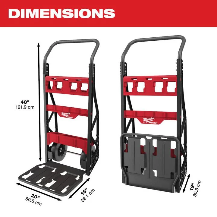 Milwaukee PACKOUT 2-Wheel Cart - Image 3