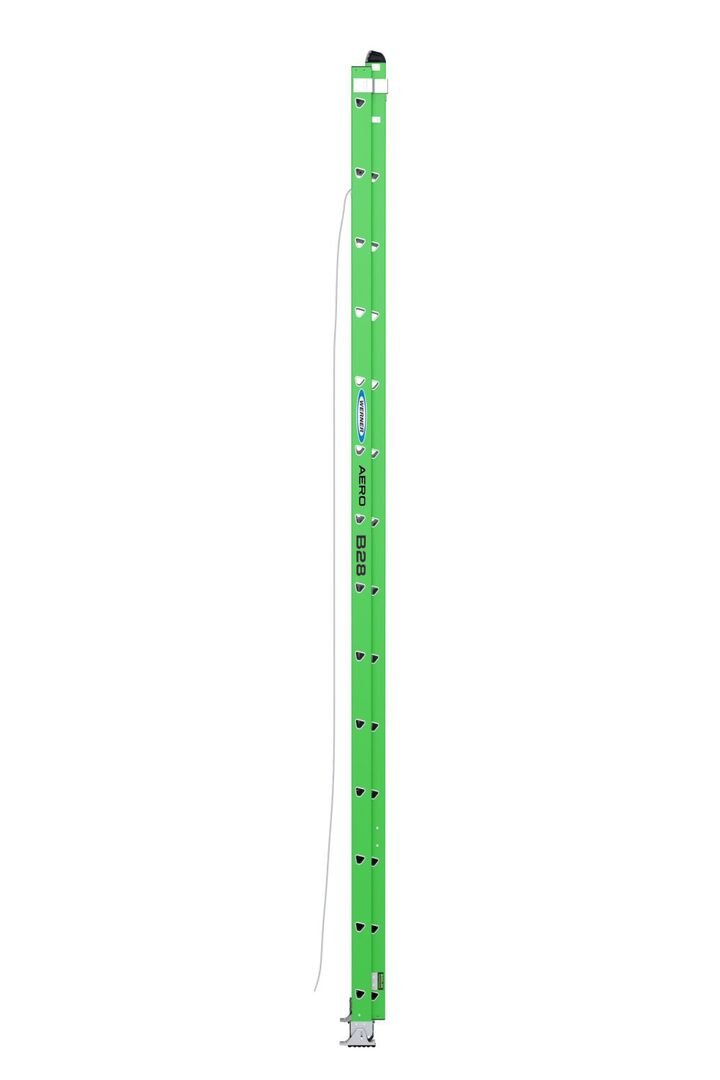 Werner AERO Extension Ladder 28' IAA FG Box Rail/Tri Rung Cable Hook V Rung - Image 4