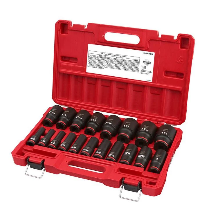 Milwaukee Impact Socket 19PC 1/2in Drive SAE DP 6Point Tool Set - Image 2